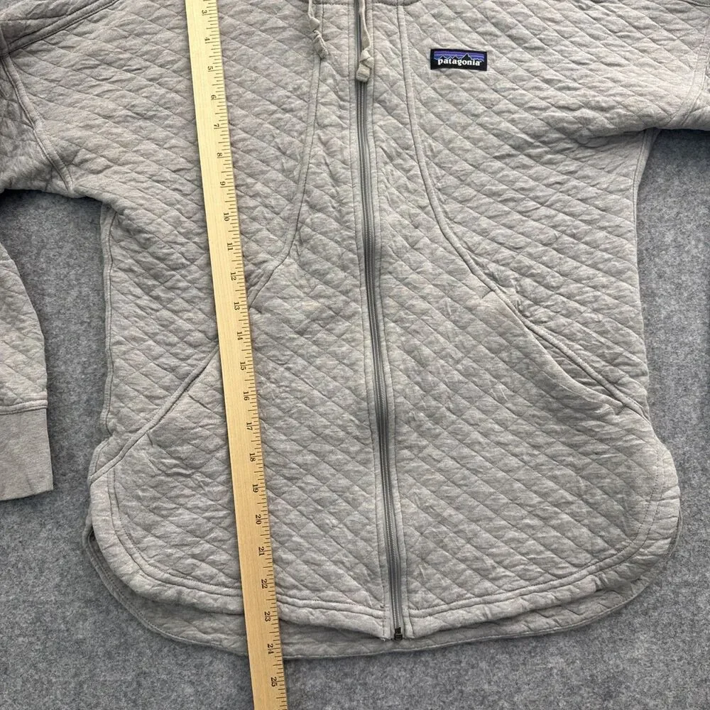 Patagonia Women's Organic Cotton Quilt Hoody Jacket Gray Size S - Picture 6 of 10